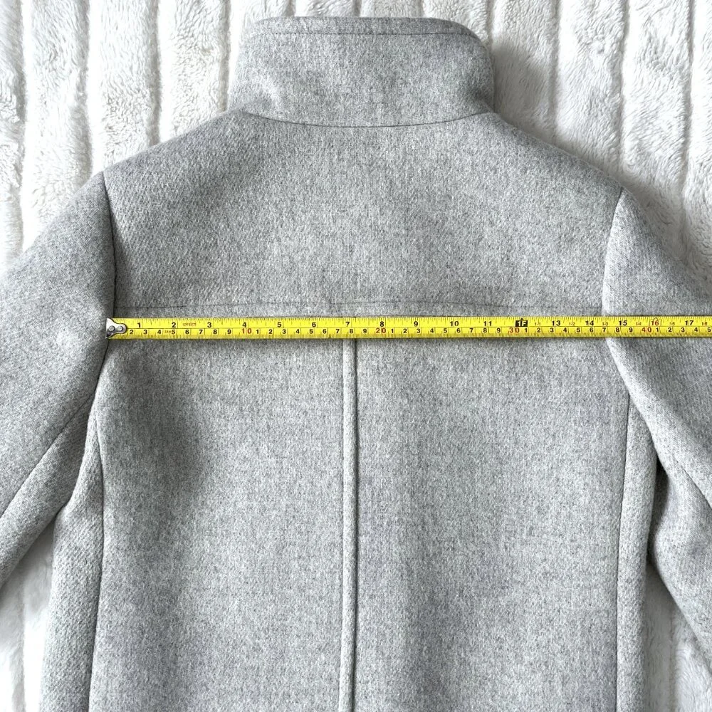 NWT J. Crew Wool-Blend City Coat Peacoat (Gray) 0